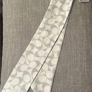 Coach White and Gray Scarf